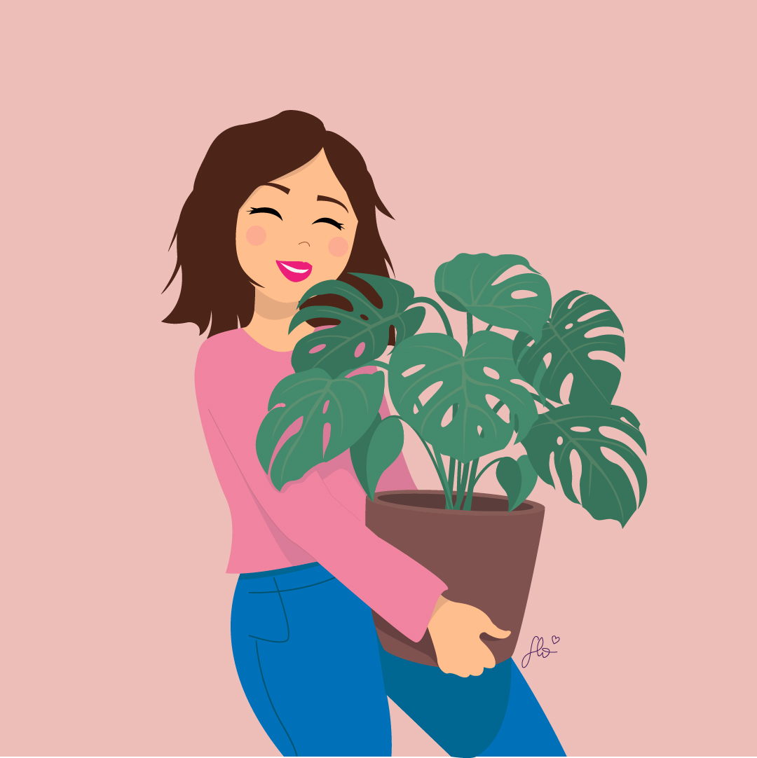 illustration monstera loveuse par Floriane F